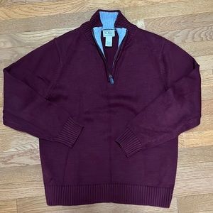 Beautiful maroon cotton LLBean mens sweater
